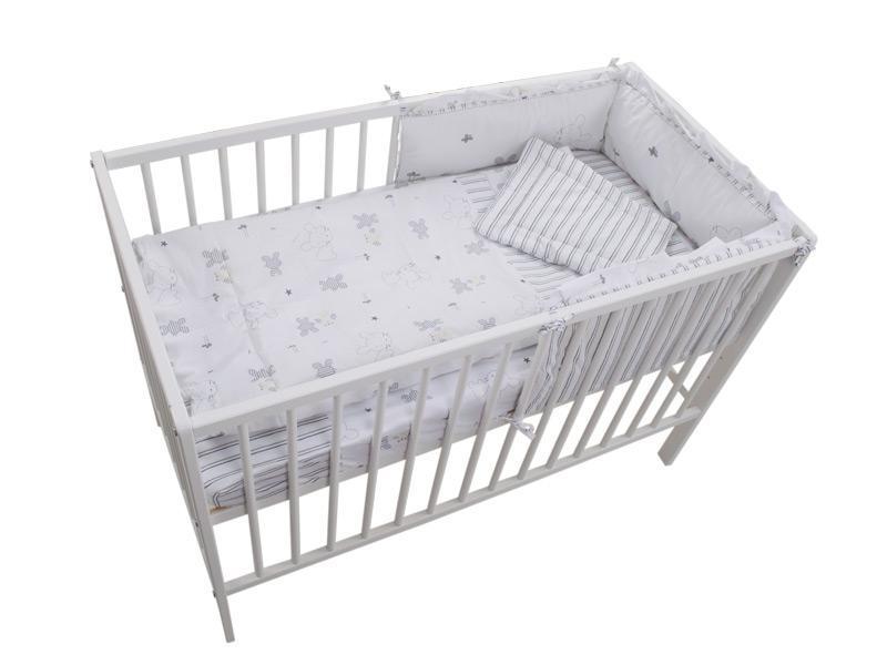 Lenjerie MyKids Bunny Alb 4+1 Piese 140x70