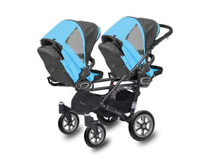 Carucior Pentru Gemeni MyKids Twinni Blue 3 In 1