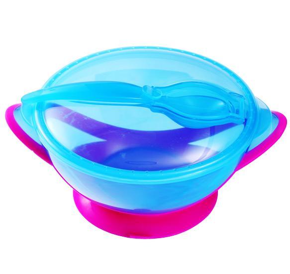 Castron cu ventuza, capac si lingurita BabyOno 1025