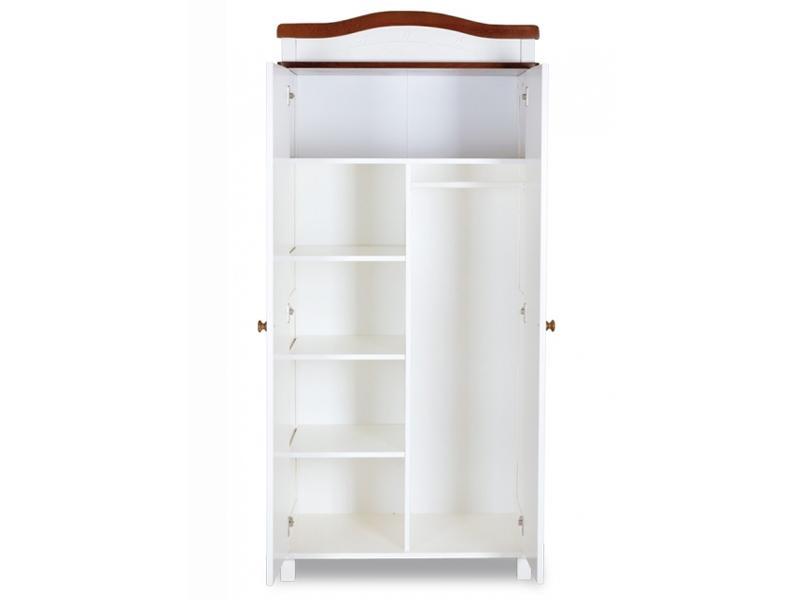 Dulap cu 2 usi Klups Rafal Alb-Maro