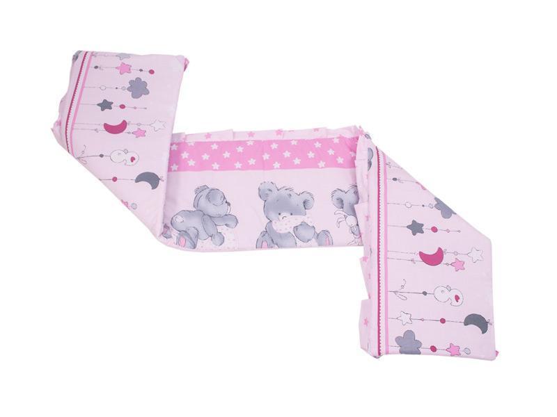 Lenjerie MyKids Teddy Hug Roz 4+1 Piese 120x60