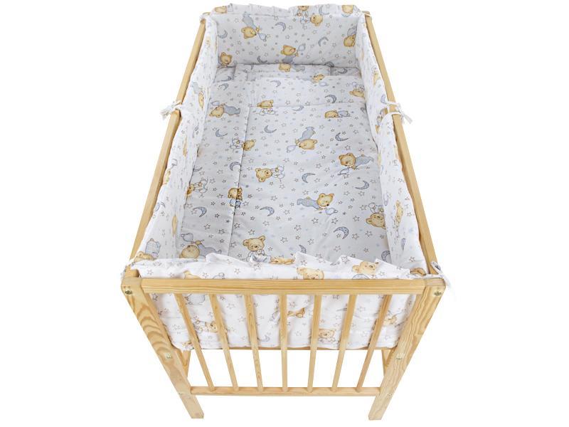 Lenjerie MyKids TEDDY STELUTE GRI 4+1 Piese 140x70 cm