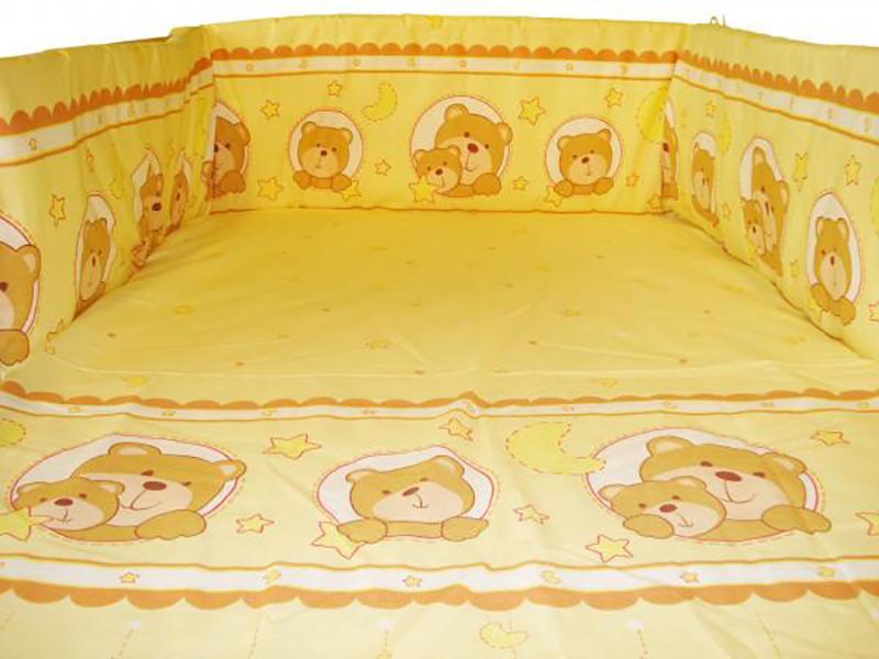 Lenjerie MyKids Teddy Night Galben 4 Piese 140x70