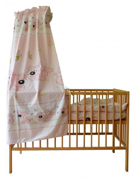 Lenjerie MyKids Catelus Roz  5 piese 120x60  cm