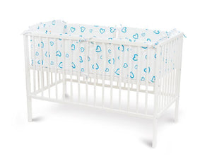 Aparatoare Laterala MyKids Cu Broderie Prince Inimi Albastru 140x70