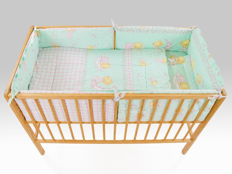 Lenjerie MyKids TEDDY STELUTE TURQUAZ 4+1 Piese 120x60 cm