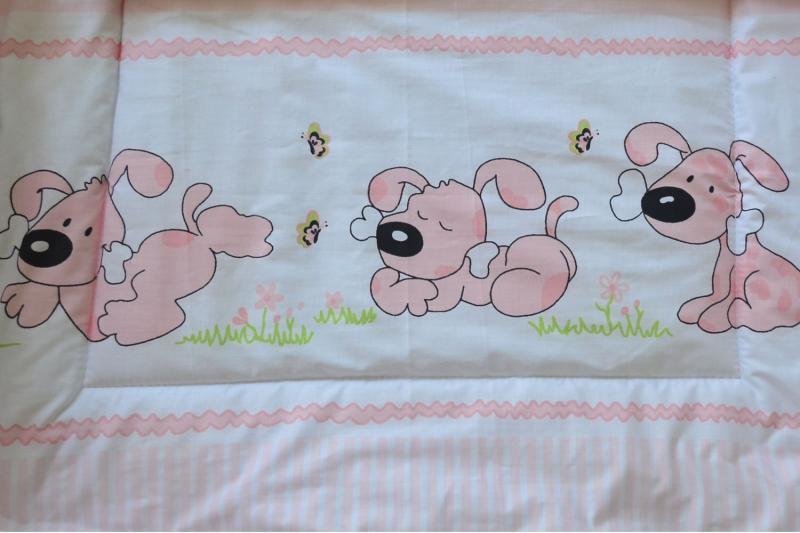 Lenjerie MyKids CATELUS ROZ 4+1 Piese 140x70