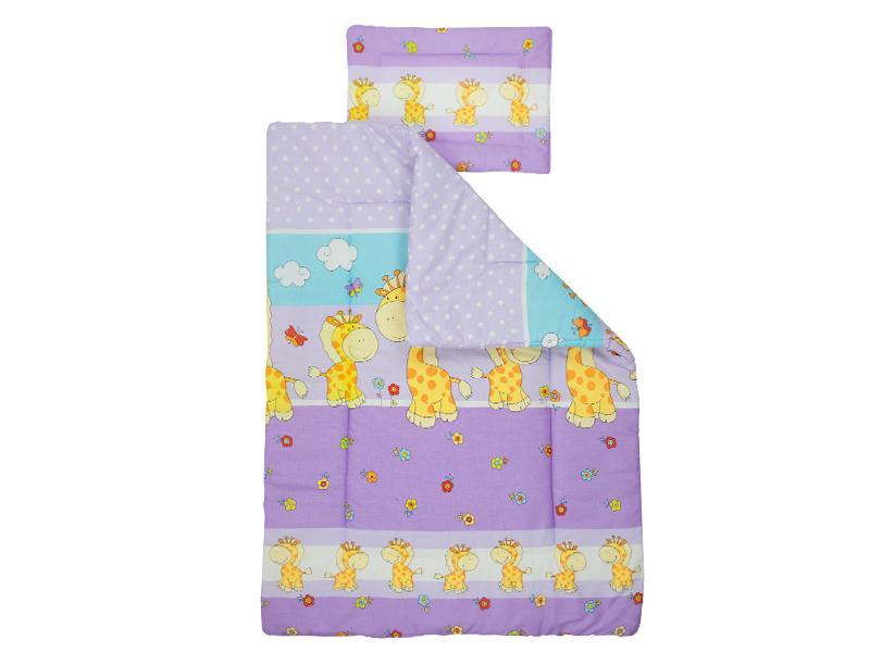 Lenjerie MyKids Happy Giraffe Mov 4+1 Piese 120x60 cm