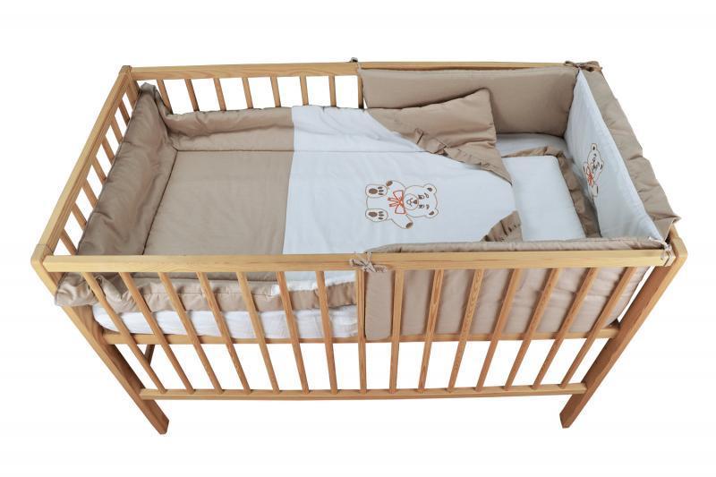 Lenjerie MyKids Cu Broderie Teddy Fundita 4 Piese 120x60