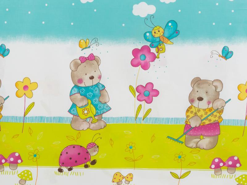 Perna De Alaptare Multifunctionala C MyKids Teddy Gradina Blue