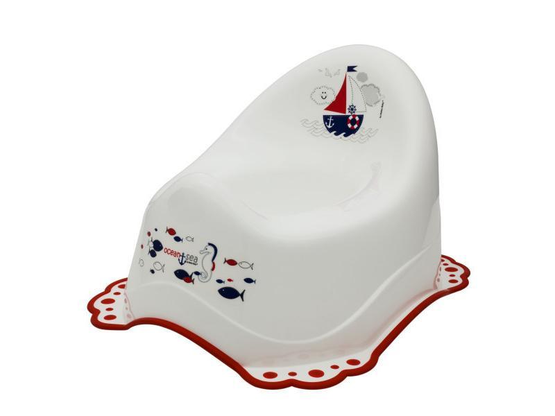Olita muzicala MyKids Ocean Sea sistem antialunecare Alb-Rosu