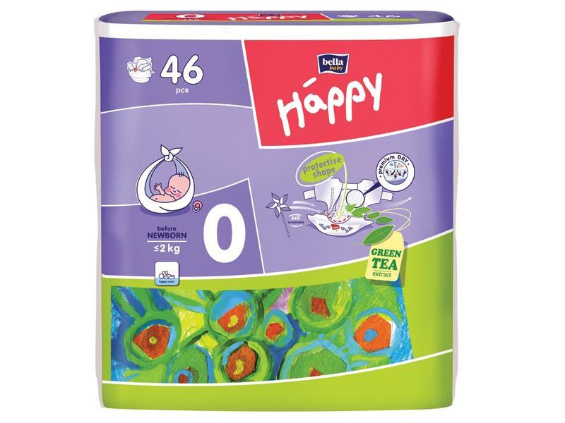 Scutece HAPPY 0 Before Newborn (sub 2 Kg)