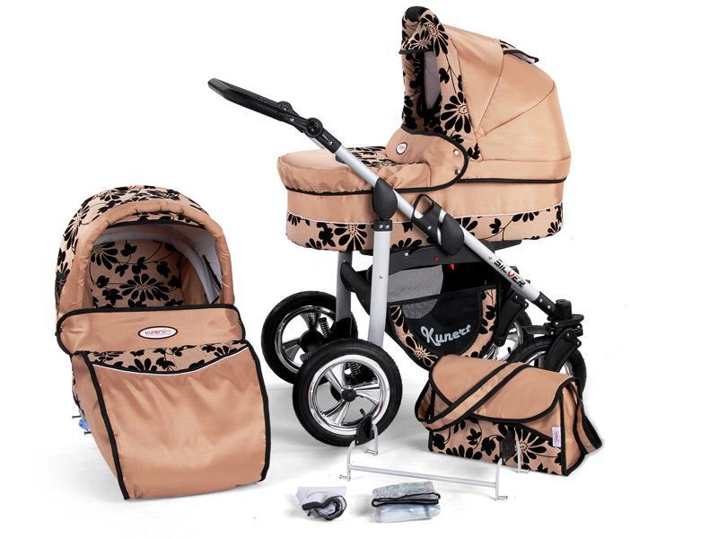 Carucior Copii 2 In 1 Kunert Silver Maro Crem