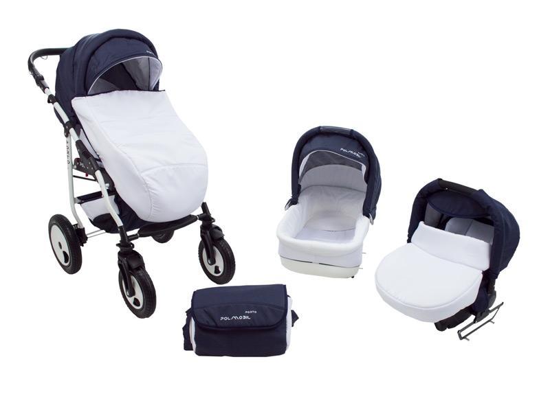 Carucior Copii 3 In 1 MyKids Futuro Negru-Alb