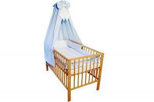 Baldachin Cu Broderie MyKids Giraffe Albastru