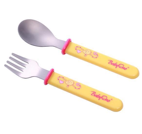 Lingurita si furculita copii din inox BabyOno 249