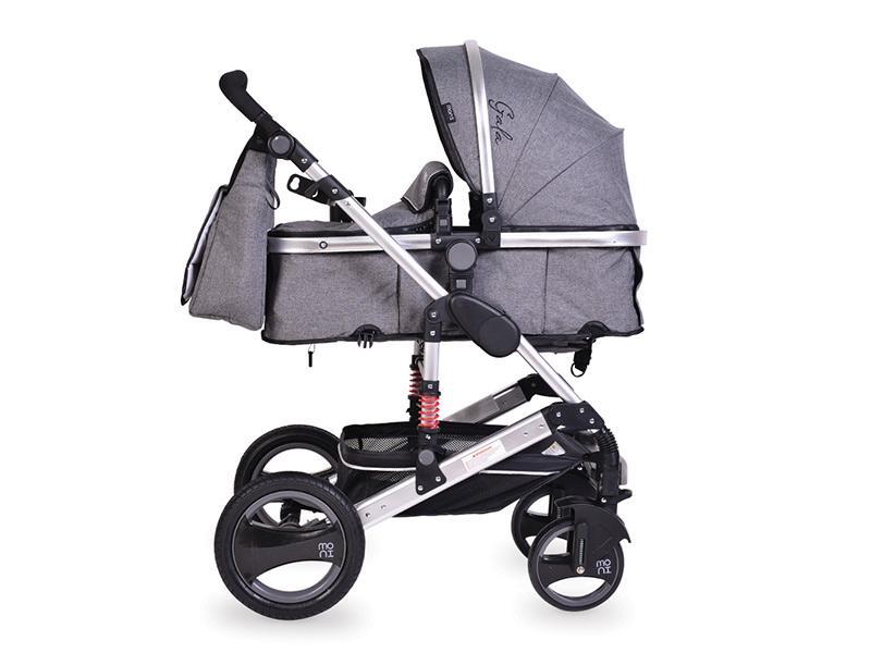 Carucior Copii 2 In 1 Moni Gala Gri Inchis