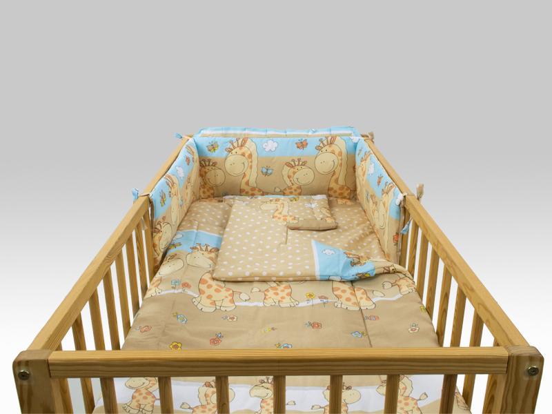 Lenjerie MyKids Happy Giraffe Maro 5 Piese 120x60 cm