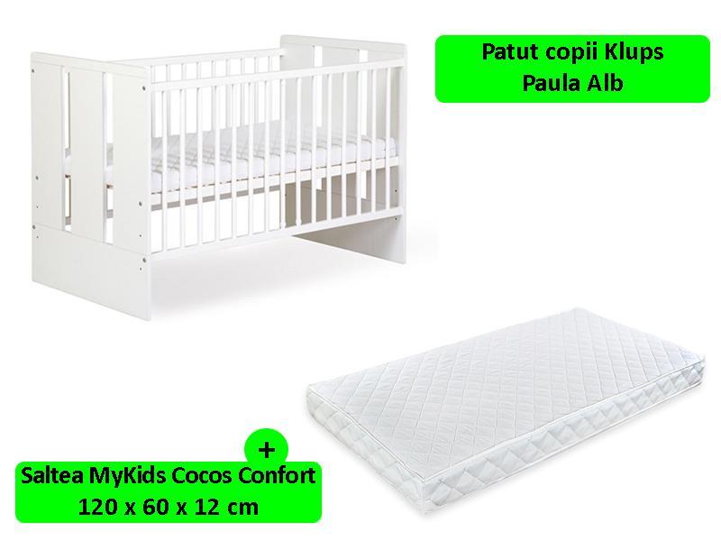 Patut Klups Paula Alb + Saltea 12 MyKids