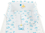 Aparatoare Laterala MyKids Cu Broderie Prince Inimi Albastru 140x70