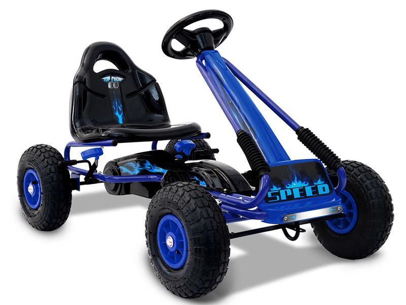 Cart Cu Pedale Copii Moni Racer Albastru