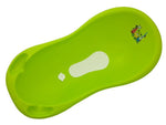 Cadita Baie Bebe cu Evacuare si Termometru MyKids Little Bear and Friends 100 cm Verde