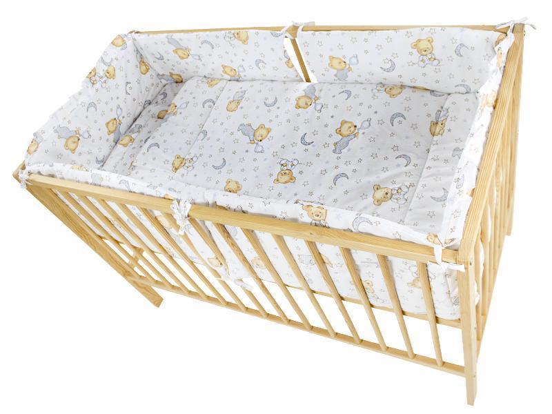 Lenjerie MyKids TEDDY STELUTE GRI 4+1 Piese 120x60 cm