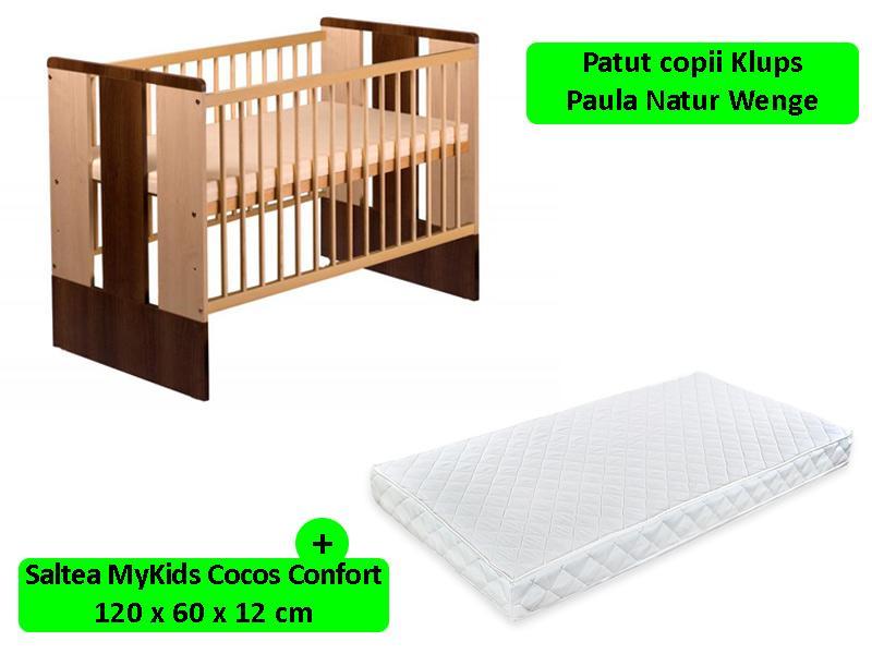 Patut Klups Paula Natur Wenge + Saltea 12 MyKids