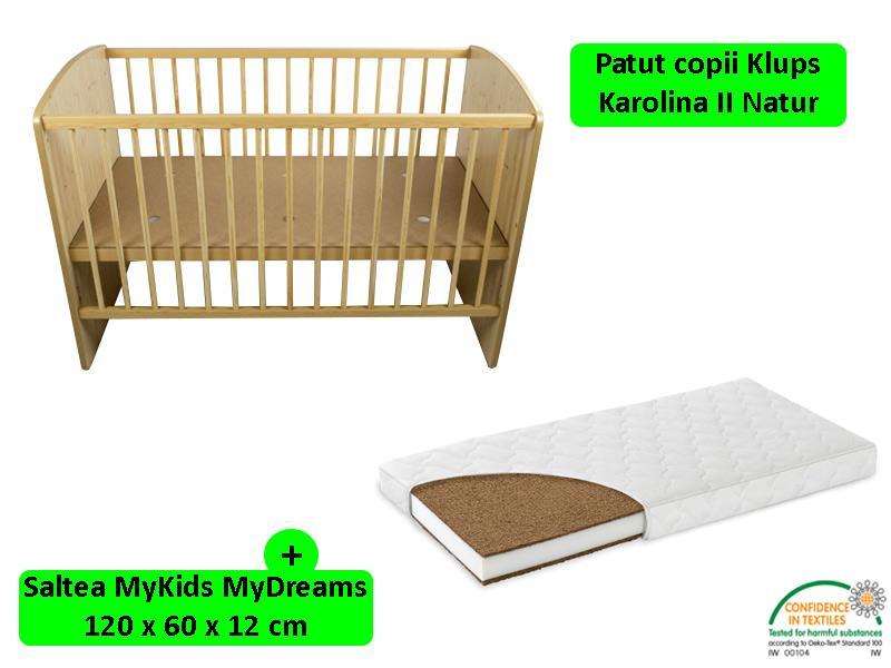 Patut Klups Karolina II Natur + Saltea 12 MyKids MyDreams