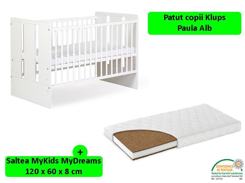 Patut Klups Paula Alb + Saltea 8 MyKids MyDreams