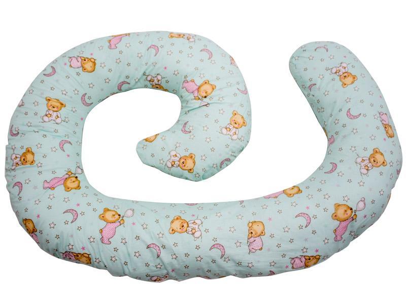 Perna De Alaptare Multifunctionala MyKids Teddy Stelute Turcoaz