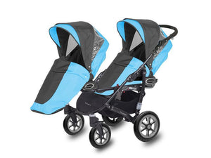 Carucior Pentru Gemeni MyKids Twinni Blue 3 In 1