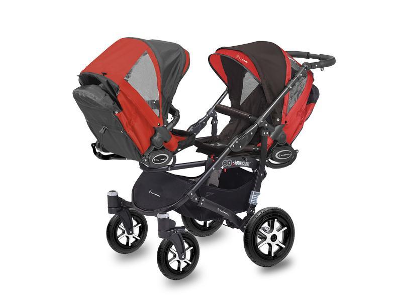 Carucior Pentru Gemeni MyKids Twinni Mexican Red 3 In 1
