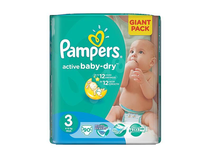Scutece PAMPERS GIANT PACK 3 ACTIVE BABY Pentru Copii