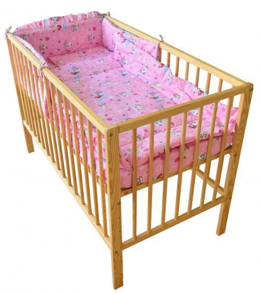 Lenjerie MyKids PISICUTA ROZ 4+1 Piese 120x60