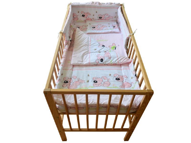 Lenjerie MyKids Catelus Roz 4 + 1 Piese 120x60