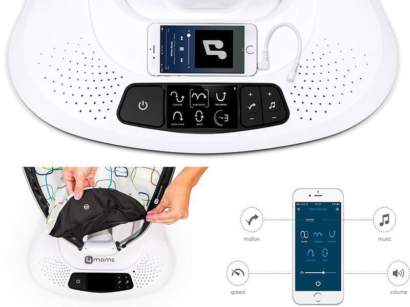 Fotoliu Balansoar Bebelusi 4MOMS MamaRoo 4.0 Classic Negru