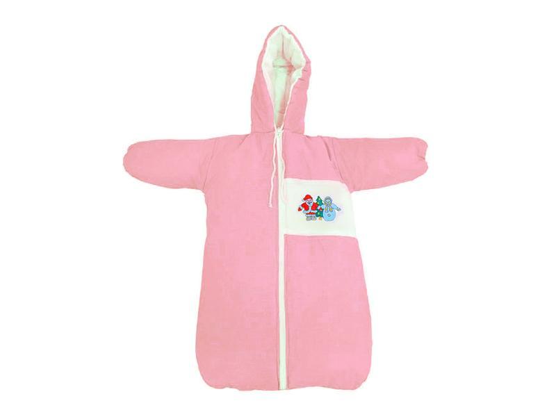 Sac bebe pentru carucior Mos Craciun Roz