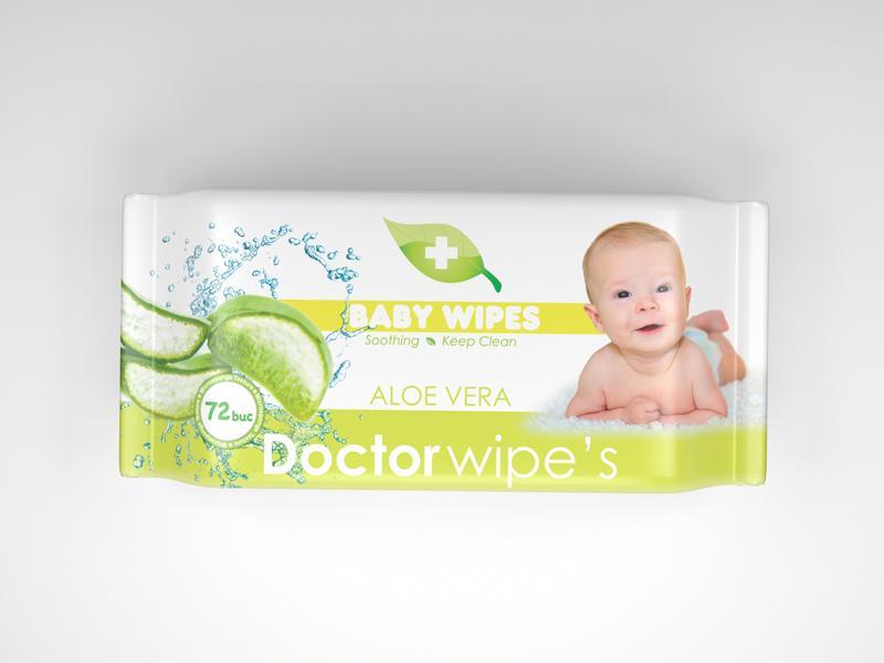 Servetele Umede Copii Doctor Wipes Aloe 72 Buc