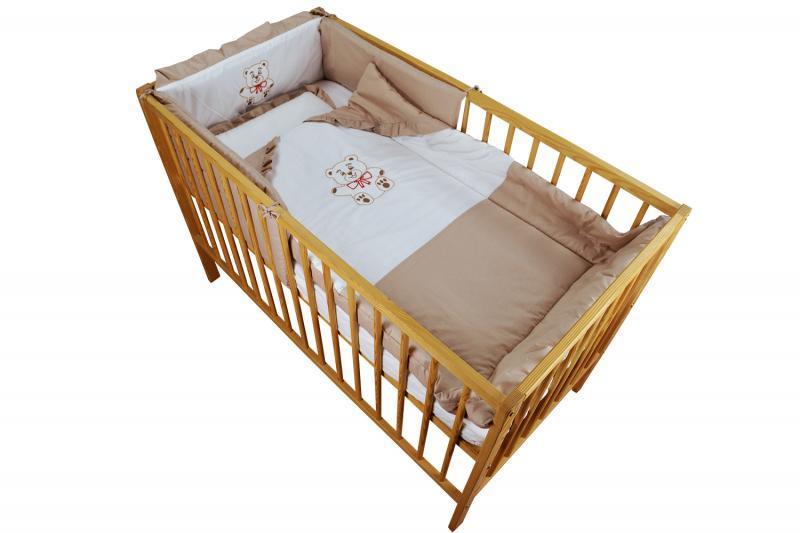 Lenjerie MyKids Cu Broderie Teddy Fundita 5 Piese 120x60