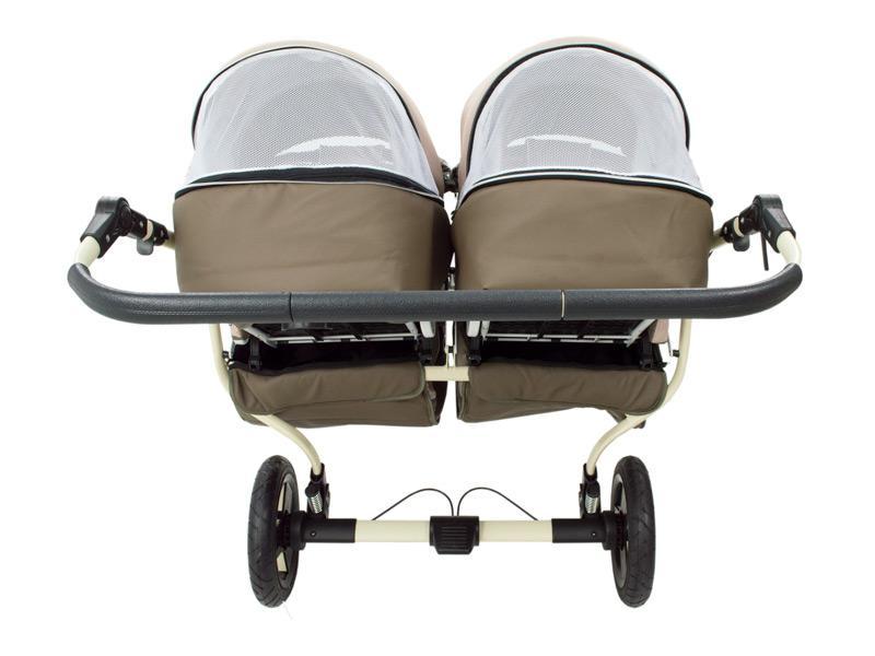 Carucior Pentru Gemeni MyKids Solar DUO Maro-Crem