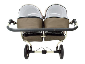 Carucior Pentru Gemeni MyKids Solar DUO Maro-Crem