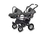 Carucior Pentru Gemeni MyKids Twinni Dark Black 3 In 1