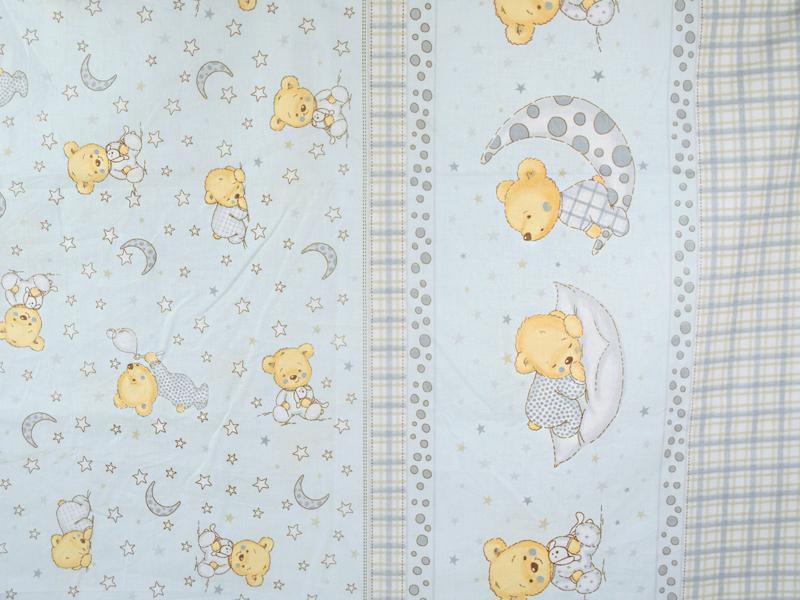 Perna De Alaptare Multifunctionala MyKids Teddy Stelute Blue Gri