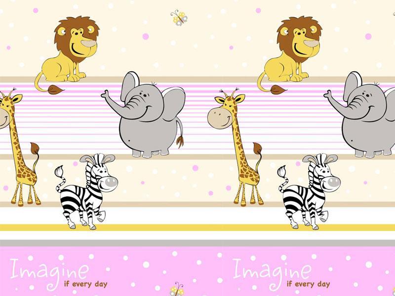 Perna De Alaptare Multifunctionala MyKids Imagine Safari Pink