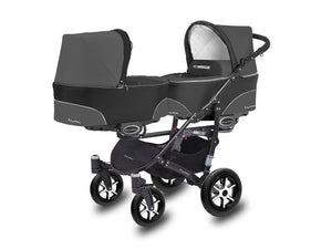 Carucior Pentru Gemeni MyKids Twinni Dark Black 3 In 1