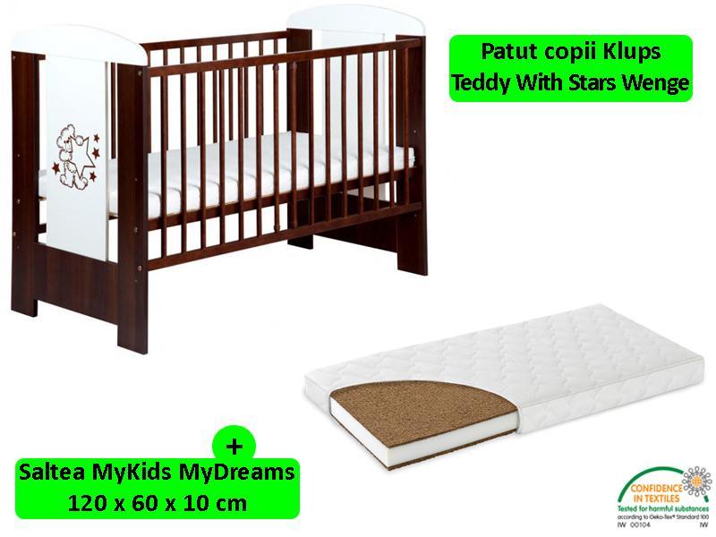 Patut Klups Teddy With Stars Wenge + Saltea 10 MyKids MyDreams