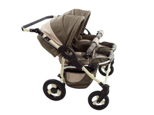 Carucior Pentru Gemeni MyKids Solar DUO Maro-Crem