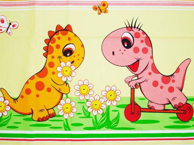 Lenjerie MyKids Dino Roz 4 Piese 140x70