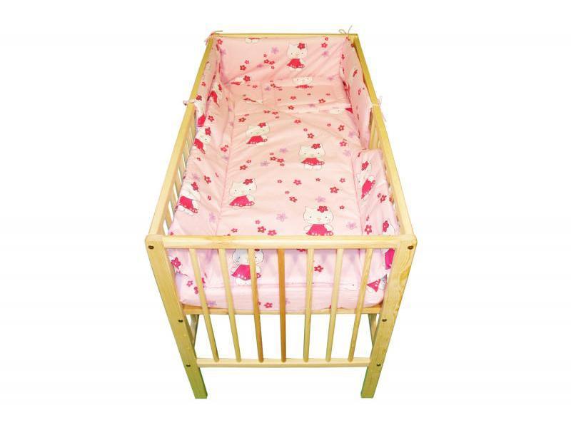 Lenjerie MyKids Little Cat Roz 4 Piese 140x70